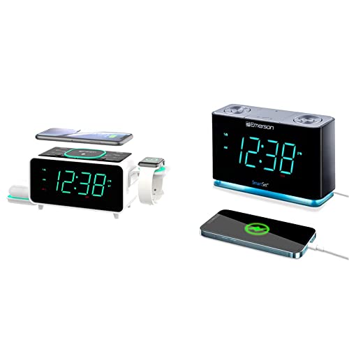 Emerson Alarm Clock & Speaker with SmartSet and Bluetooth