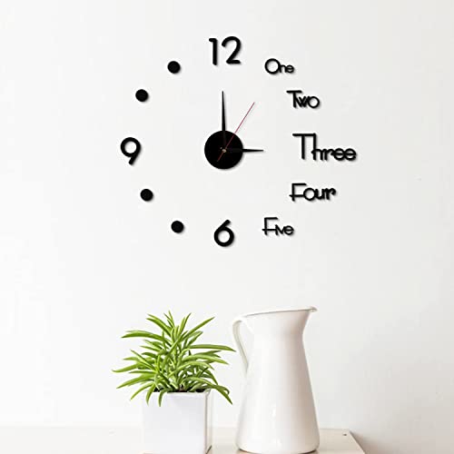 MENAUX 3D Silent DIY Wall Clock