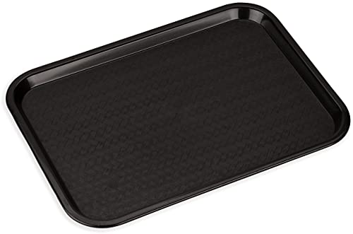 Cafe Plastic Fast Food Tray, 14" x 18", Black