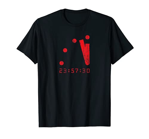 Apocalyptic Tshirt - Stylish Doomsday Clock Design