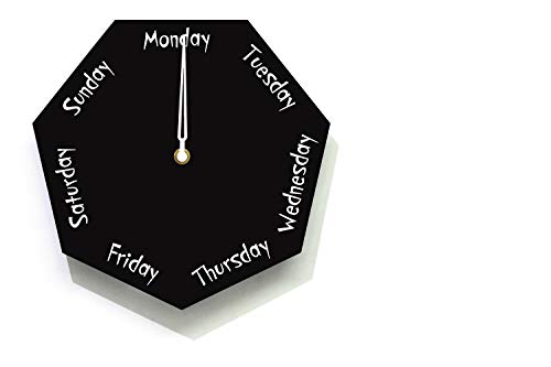 Heptagon Black Wall Clock - Fun and Functional