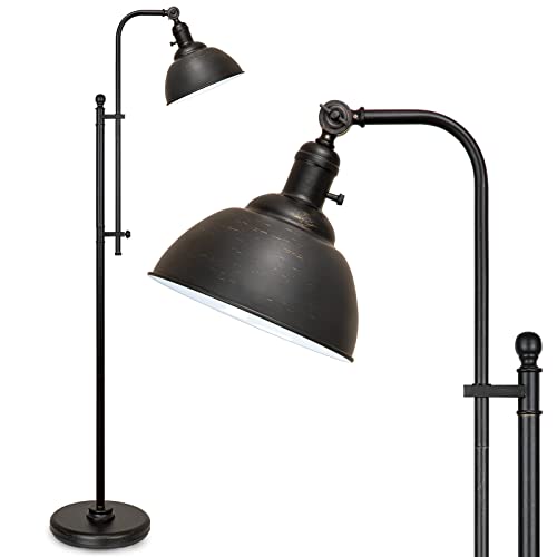 Vintage-Style Adjustable Floor Lamp with LED Bulb and Smart Compatibility