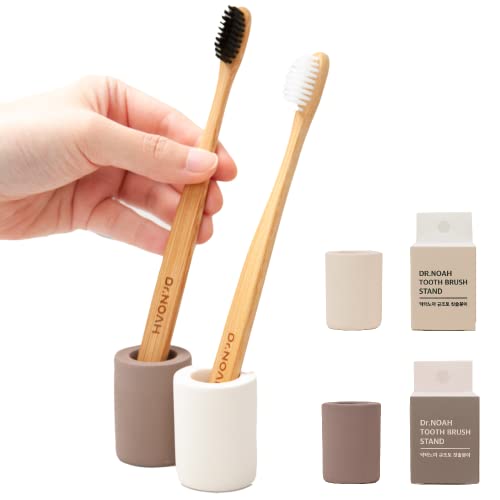 Dr.NOAH Ceramic Toothbrush Holder 2 Pack