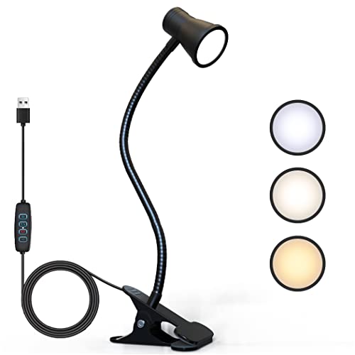 KOTUDAY Clip on Light for Bed with USB Charging Port