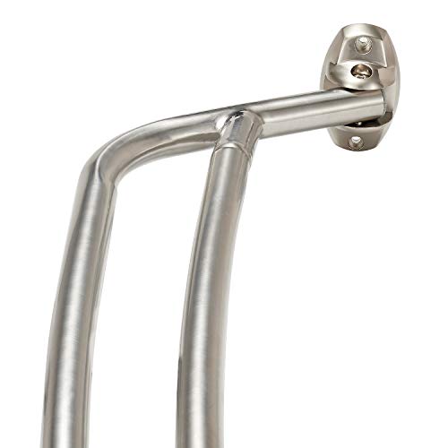 Adjustable Stainless Steel Curved Double Shower Curtain Rod