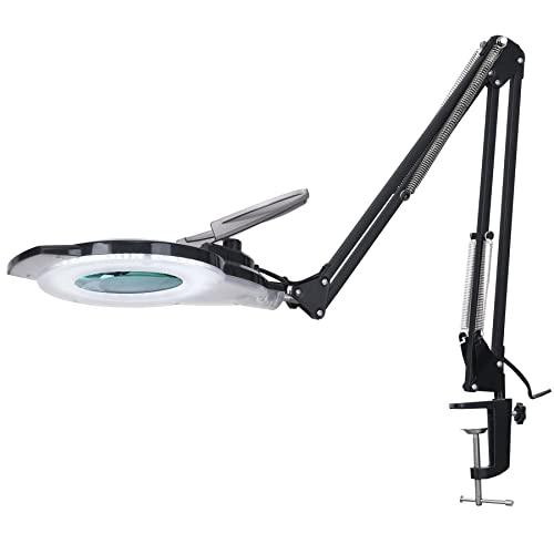 KIRKAS 10X LED Magnifying Lamp with Clamp