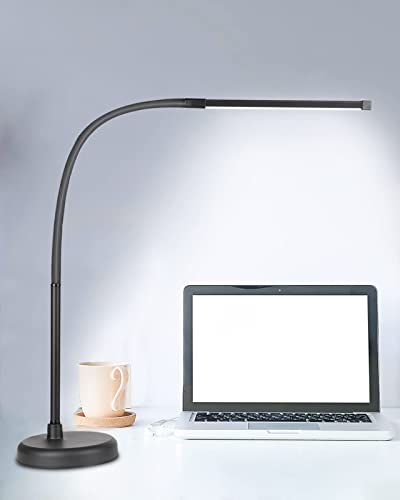 CIVHOM LED Desk Lamp with Gooseneck, 3 Color Modes, and 10 Brightness Levels