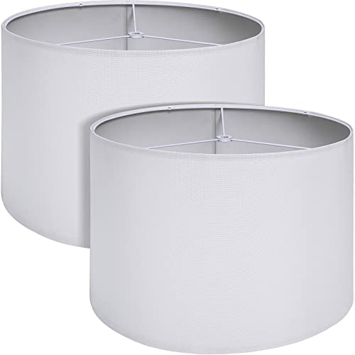 Large White Drum Lampshade for Table and Floor Lamps