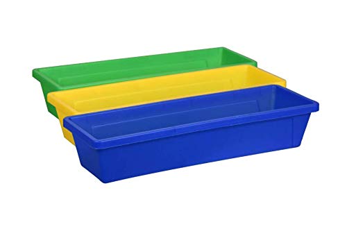 Vibrant Pencil Trays - Colorful Plastic Storage Baskets