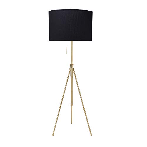 Adjustable Floor Lamp - Tripod Base, Drum Shade