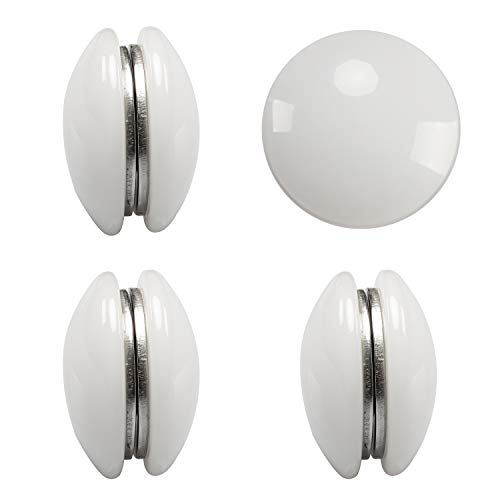 Magnetic Curtain Weights - White, Round