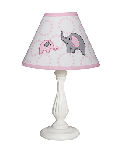 GEENNY Pink Grey Elephant Lamp Shade Without Base