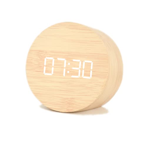 MINM Wooden Digital Alarm Clock