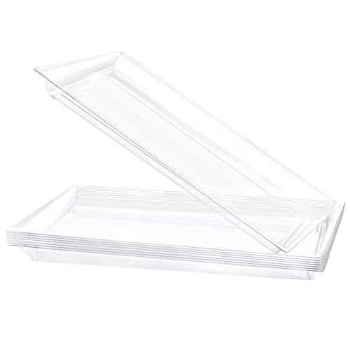 YOUBET Clear Plastic Serving Tray Pack