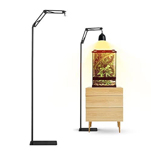Adjustable Height Reptile Lamp Stand with Base (72 inch)