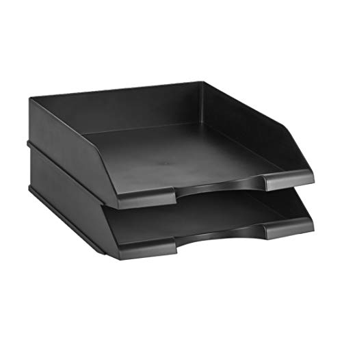 Amazon Basics Desk Tray - Pack of 2, Black