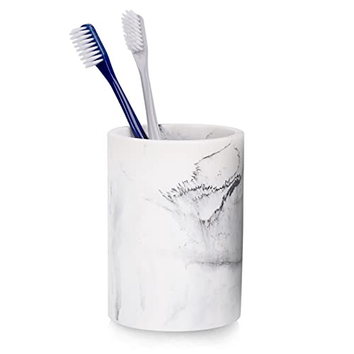 Marble Look Electric Toothbrush and Toothpaste Holder Organizer