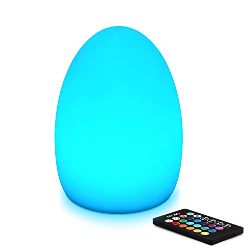Mr.Go 8-inch LED Egg Lamp with Remote