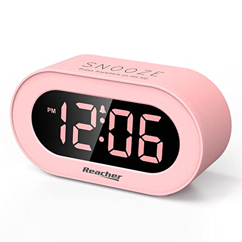 REACHER Pink Girls Alarm Clock