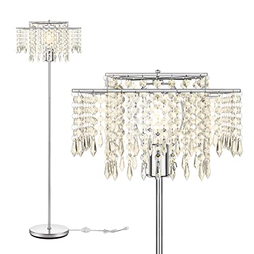 Double-Layer Crystal Floor Lamp