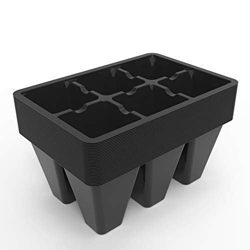Gardzen Seed Starter Trays - Reusable Plant Plastic Seedling Trays, 180 Cells, 30 Pack