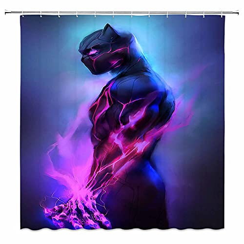 DRFLYCOOL Superhero Shower Curtain