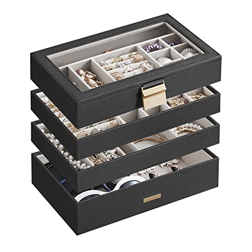 SONGMICS 4-Tier Jewelry Tray - Versatile and Stylish Organizer