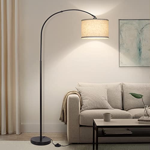 Modern Arc Floor Lamp with Adjustable Shade