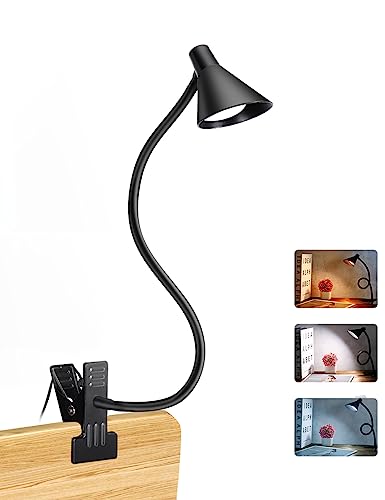 Clip on Light Reading Light - Flexible Gooseneck Dimmable Lamp