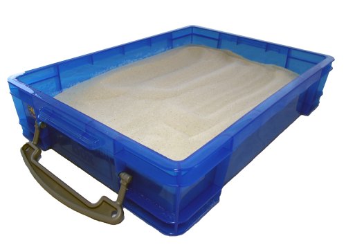Portable Sand Tray with Lid, Blue