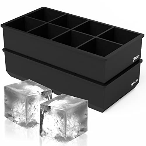 glacio Ice Cube Trays Silicone - Large Ice Tray Molds