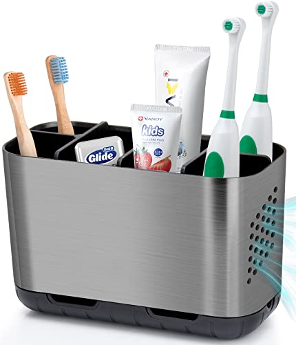 Electric Toothbrush Holder with Adjustable Dividers