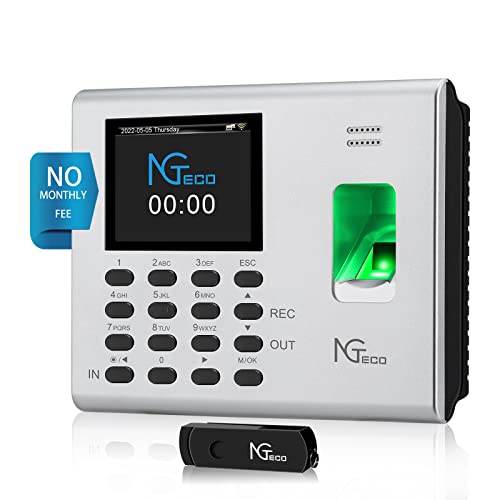 NGTeco Time Clock - Fingerprint Time Clock for Small Businesses