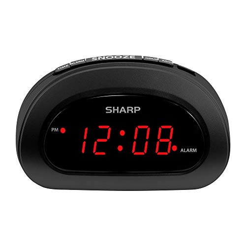 Compact Digital Alarm Clock with Snooze and Battery Backup