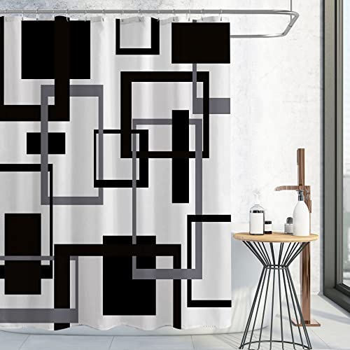 Abstract Mid Century Modern Minimalist Shower Curtain