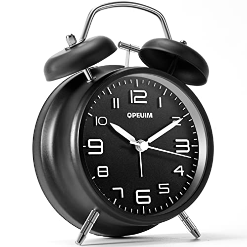 QPEUIM Loud Analog Clock for Heavy Sleepers