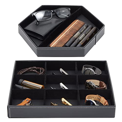 Faux Leather Valet Tray for Men