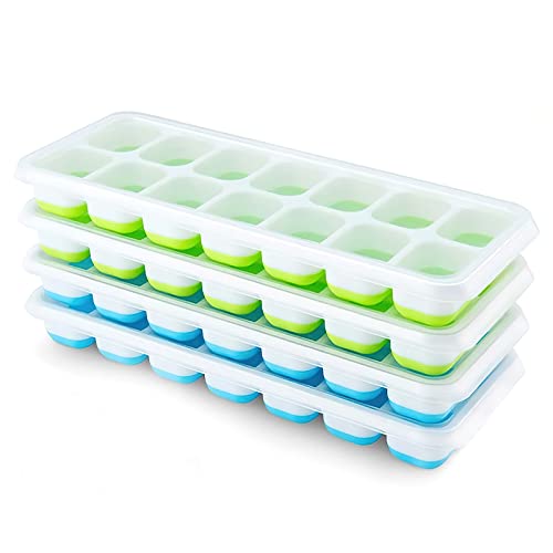 Silicone Ice Cube Trays with Removable Lid
