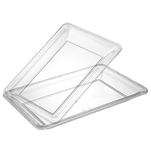 Plasticpro Disposable Serving Trays - Crystal Clear Pack of 4