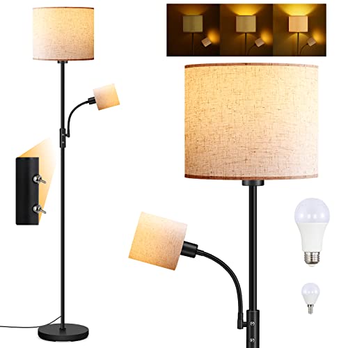 Modern LED Floor Lamp for Living Room with Adjustable Reading Light