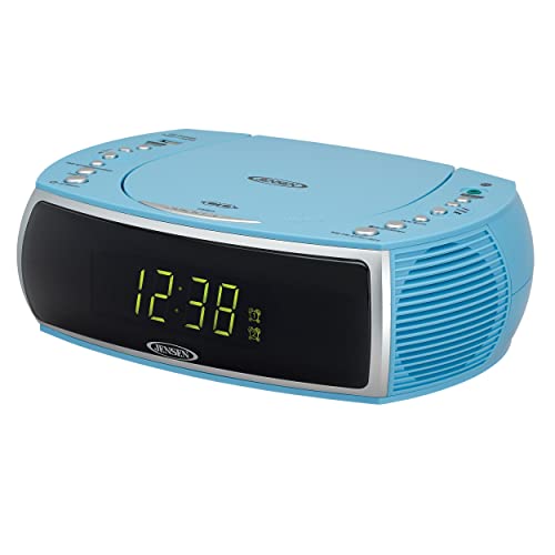 Jensen Sky Blue CD Tabletop Stereo Clock Radio