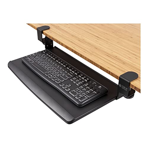 Compact Clamp-On Retractable Adjustable Under Desk Keyboard Tray