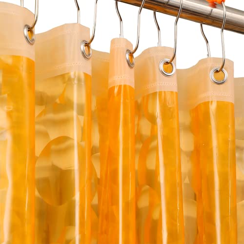 EVA 3D Orange Water Cube Plastic Shower Curtain Liner