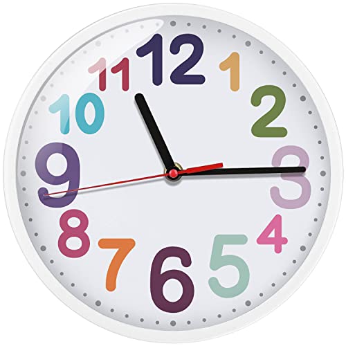 Colorful Silent Wall Clock for Classrooms and Bedrooms