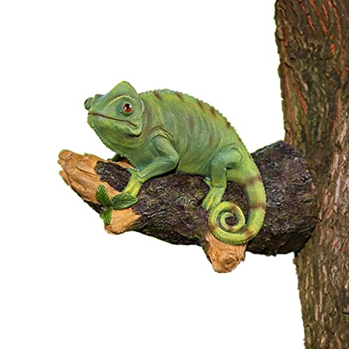 iRonrain Chameleon Tree Hugger Sculpture