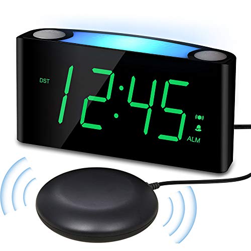 Vibrating Alarm Clock for Heavy Sleeper Deaf Hard of Hearing