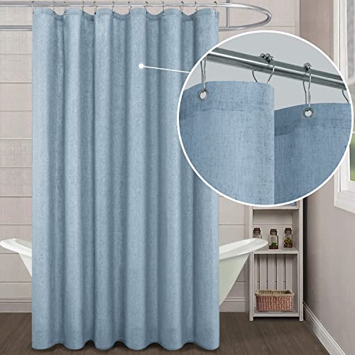 KOUFALL Light Blue Shower Curtain Liner