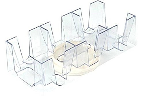 9 Deck Plastic Revolving Card Tray - Clear