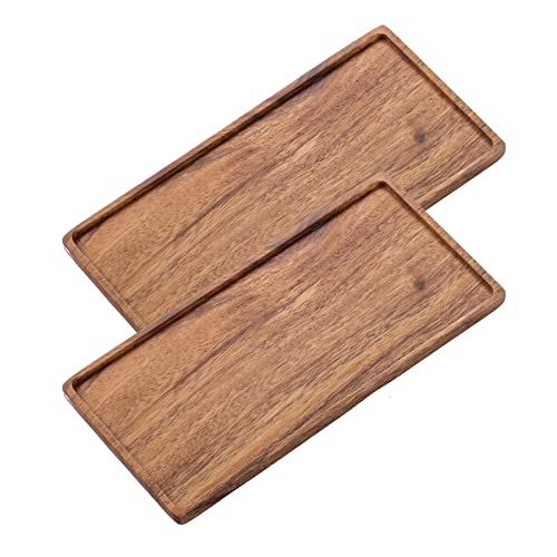 Small Decorative Wood Serving Platter Set