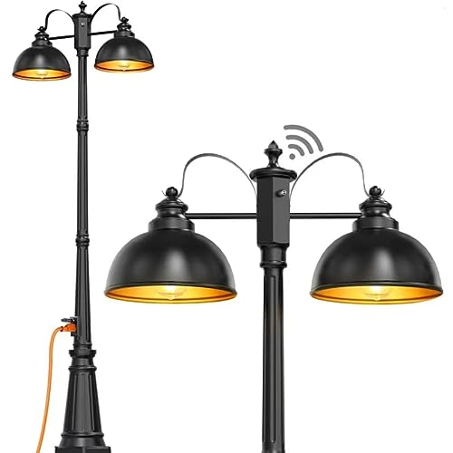 Outdoor Lamp Post Lights with GFCI Outlet